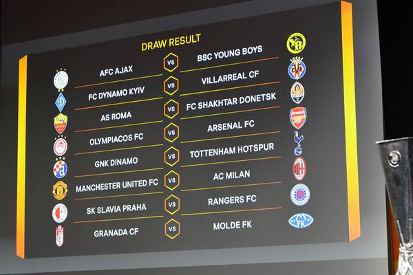 Europa League draw: Man United to face AC Milan