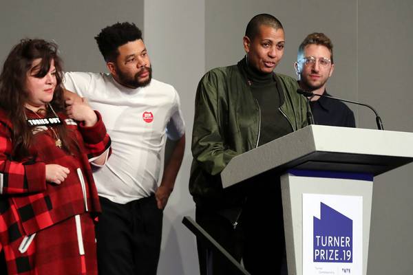 Four nominees share Turner Prize in political protest