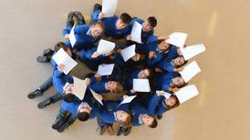 One school’s eight sets of twins pick up their Junior Cert results together