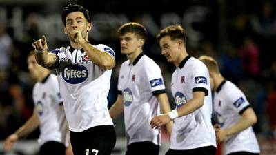 Dundalk’s Richie Towell scores four to turn derby into demolition