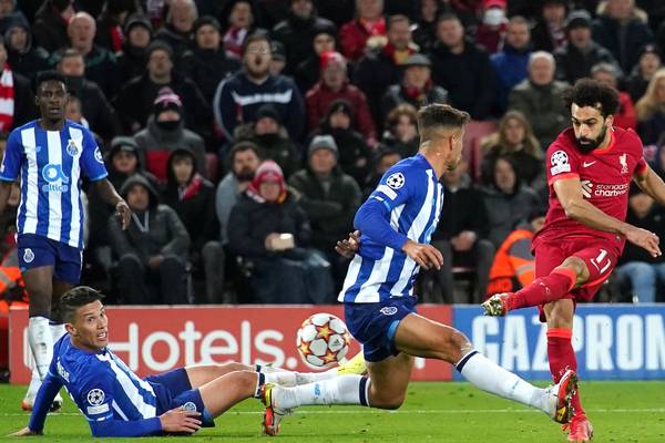 Salah on target as Liverpool keep up perfect record against Porto