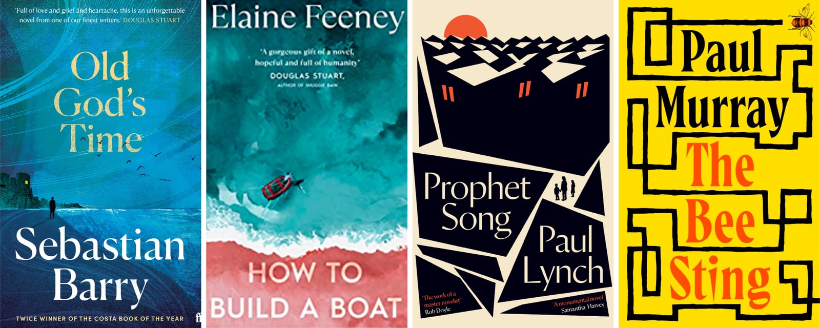 Booker Prize 2023 longlist: Old God’s Time, by Sebastian Barry, How to Build a Boat, by Elaine Feeney, Prophet Song, by Paul Lynch, and The Bee Sting, by Paul Murray, join nine other books in the running for the prestigious literary award.
