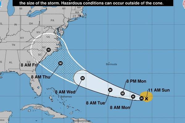 Hurricane Florence expected to hit US later in week