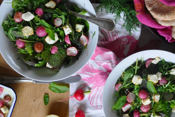 Ease into summer eating with this delicious roast radish, feta and herb salad