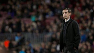 Valencia boss Gary Neville will not quit despite  Barcelona rout