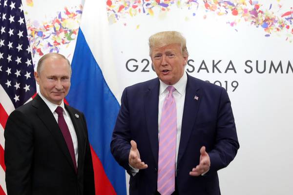 ‘Don’t meddle in the election, please’ – Trump jokes with Putin at G20