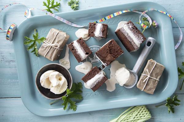 Ice-cream between two slices of chocolate cake – what’s not to like?