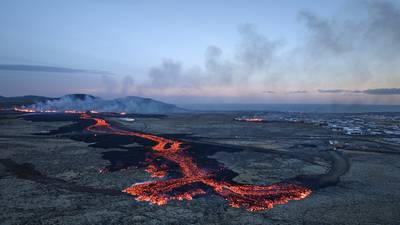 Iceland volcano eruption: houses on fire as lava hits fishing town