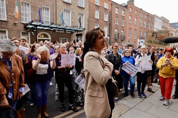 ‘The systems need to be gutted’: Natasha O’Brien leads rally for justice at Dáil 