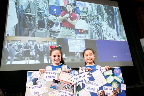 Irish pupils left in awe by live video call to space station