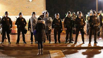 Ferguson on edge pending  grand jury decision on police shooting