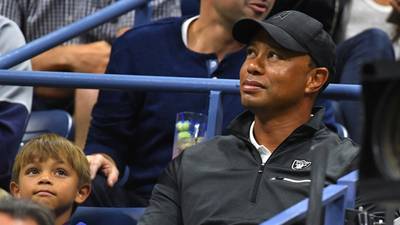 No Masters, so Tiger Woods battles son Charlie for green jacket