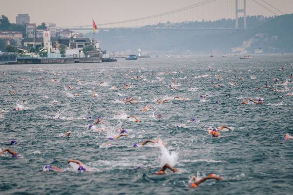 Swimming from Asia to Europe across the mighty Bosphorus