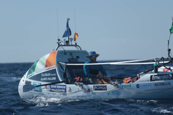 Irish rower crosses halfway point in cross Atlantic race