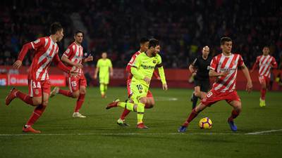 Lionel Messi scores for eighth straight game as Barcelona triumph