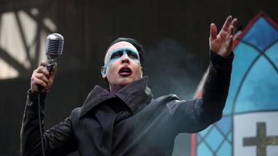 Marilyn Manson hospitalised after prop falls during concert