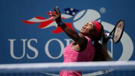 Serena Williams  breezes through at windy Flushing Meadows