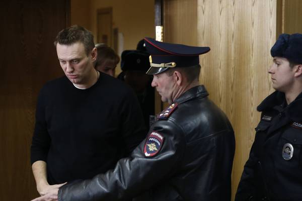 Russian opposition leader jailed for 15 days over protest