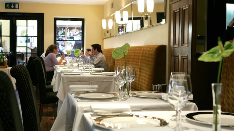 The ever elegant diningroom at One Pico. Photograph: Cyril Byrne