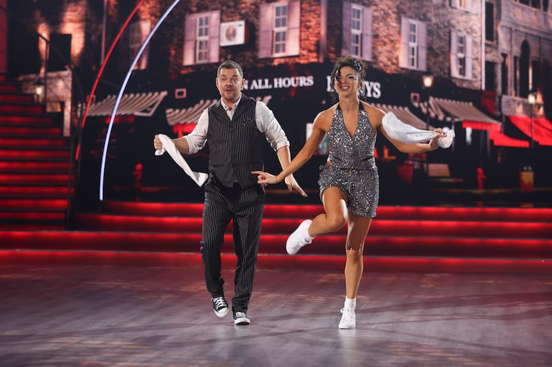 Danny O’Carroll with his pro dance partner Salome Chachua. Photograph: Kyran O’Brien/kobpix/RTÉ