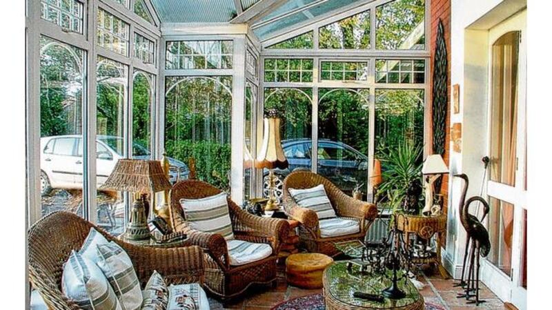 The conservatory leading to the garden