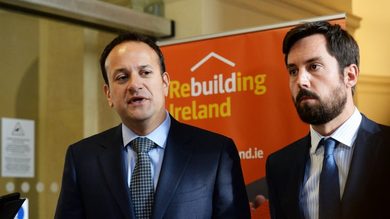 Former taoiseach Leo Varadkar and minister for housing Eoghan Murphy. Photograph: Cyril Byrne