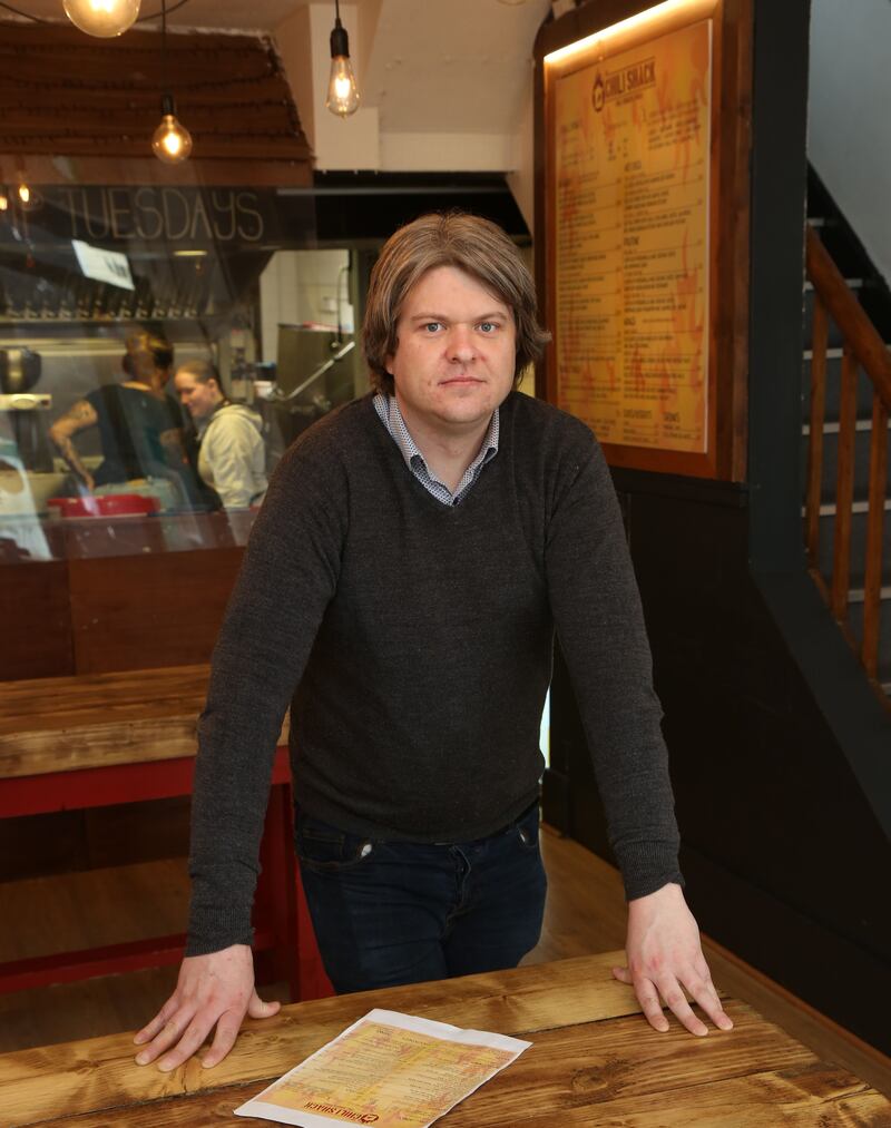 Raymond Curry outside Chili Shack. Photograph: Joe O'Shaughnessy