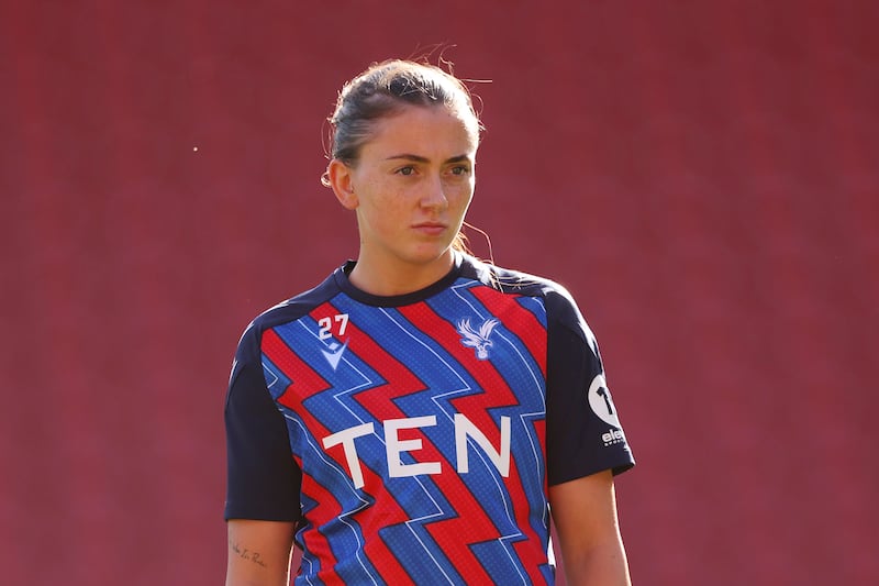 After four months at Glasgow City, Abbie Larkin made the move to Crystal Palace. Photograph: Lewis Storey/Getty Images