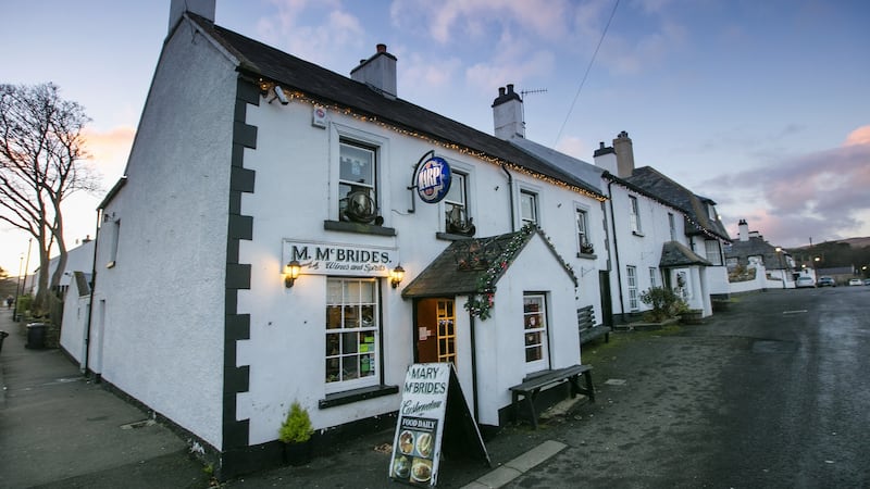 Mary McBride’s pub is one of the Cornish-style cottages at Cushendun.