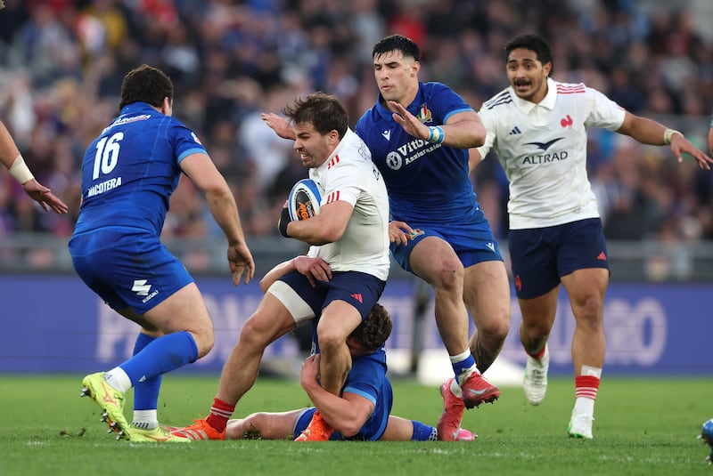 Antoine Dupont not driving the French team bus against Italy. Photograph: David Rogers/Getty Images