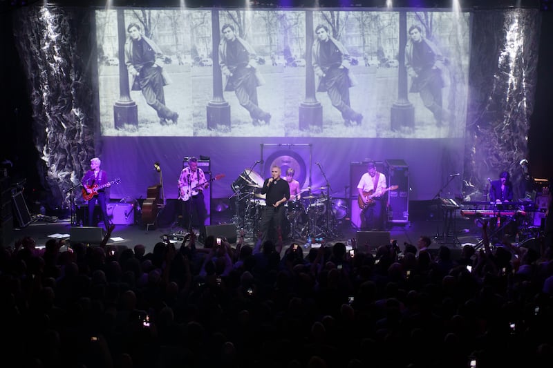 Morrissey at Vicar Street on Saturday night. Photograph: Fran Veale