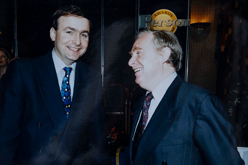 Dermot Keogh with his former student An Tánaiste and Minister for Foreign Affairs TD Micheál Martin circa 1995
Picture: Family Archive Photo/Clare Keogh