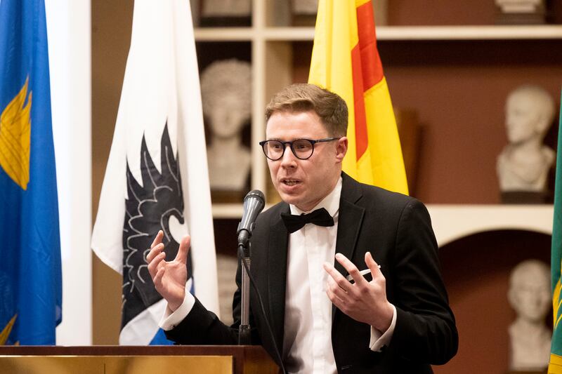 King’s Inns' Hugh Hogan pictured speaking at debate. Photograph: Tom Honan