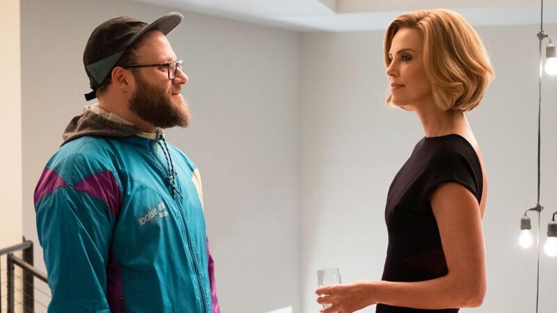 Seth Rogan and Charlize Theron in Long Shot