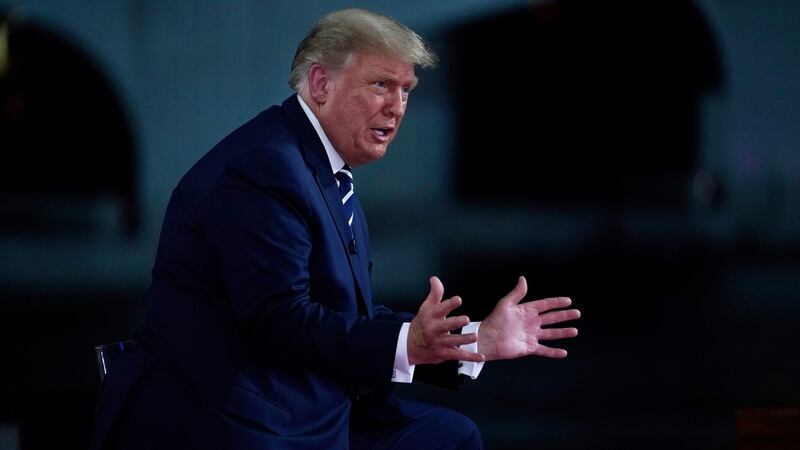 US president Donald Trump speaks during an NBC News Town Hall, at the Perez Art Museum, Miami, on Thursday. Photograph: AP