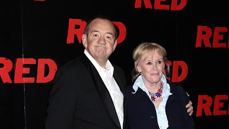 Mel Smith (left) with his wife Pam in 2010. Photograph: Yui Mok/PA Wire