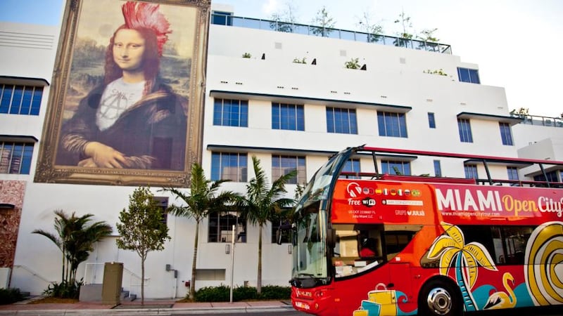 South Beach is famous for its hotels like the newly renovated Gale, a canvas for Florida-meets-Mona Lisa artwork