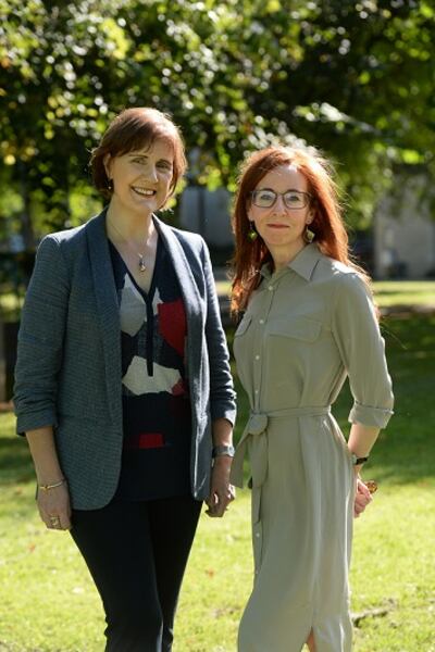 Prof Sinead McGilloway and Christine Mulligan. Photograph: Dara Mac Donaill