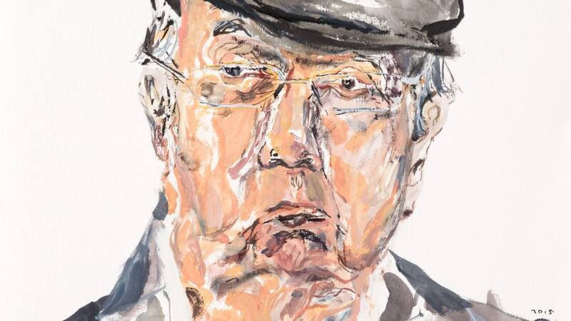 Detail from a portrait of Anthony Cronin (2015) by Nick Miller. Courtesy of the artist