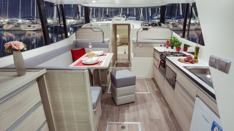 Emerald Star’s new boats are made in Poland by Delphia Yachts and come with up to three en-suite double cabins and large saloons.