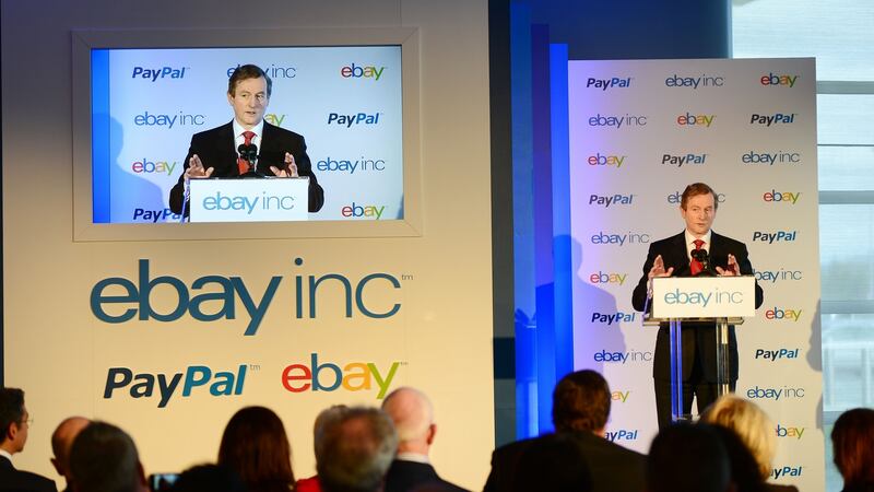 Taoiseach Enda Kenny addressing the official opening of the international operations centre of eBay Inc in Dundalk in April 2013. File photograph: Alan Betson/The Irish Times