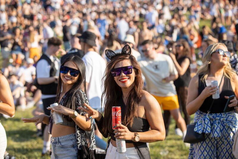 Fans enjoying Channel Tres appearing at Forbidden Fruit 2023 at the Royal Hospital Kilmainham, Dublin. Photograph: Tom Honan 