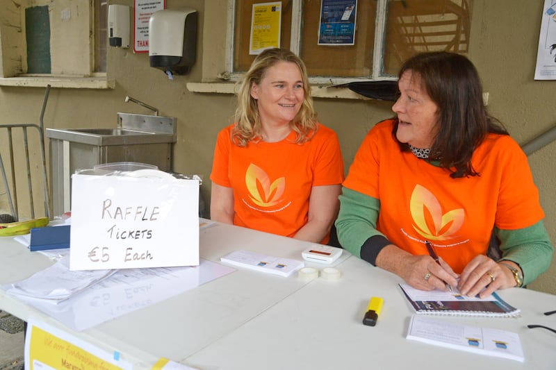 GAA volunteers Caroline McSweeney and Helen Twohig collecting for local charities at Bandon Mart. Photograph: Denis Boyle