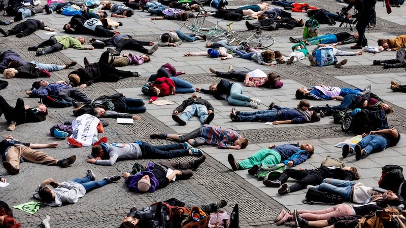 The Extinction Rebellion movement that has swept through much of the democratic world has a similar despair at the lassitude of official institutions. Photo graph: Christoph Soeder / DPA / AFP via Getty Images