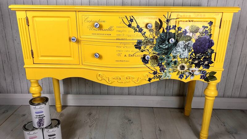 Console table  refurbished by Agness Vintage ReDesigns