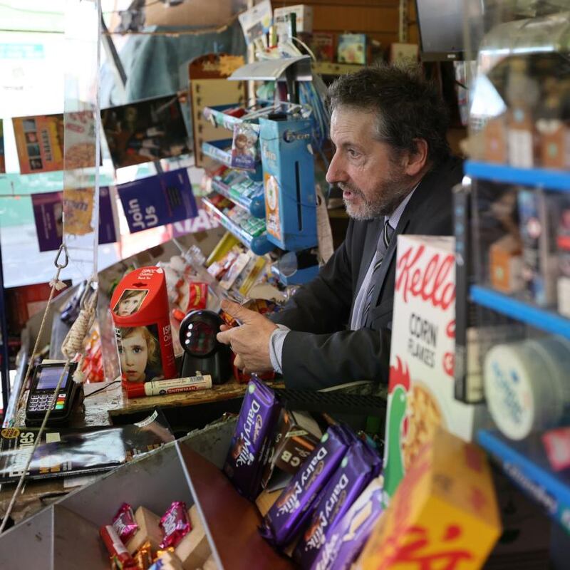 Dun Leary’s Last Corner Shop: ‘It gets a bit addictive. I never want to let down customers,’ says John Hyland. Photograph: Nick Bradshaw