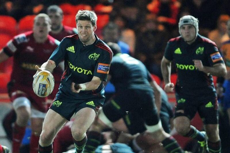 Ronan O'Gara is seen during Munster's defeat to Scarlets at Parc y Scarlets on Saturday. Photograph: Huw Evans/Inpho