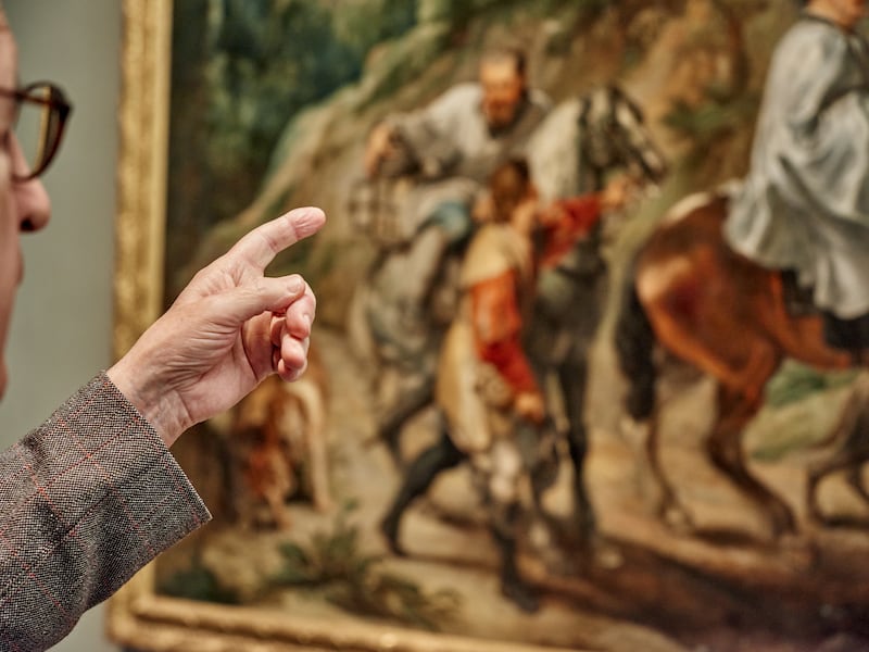 John Banville at the Prado Museum in Madrid. Photograph: Carlos Chavarria/The New York Times
                      