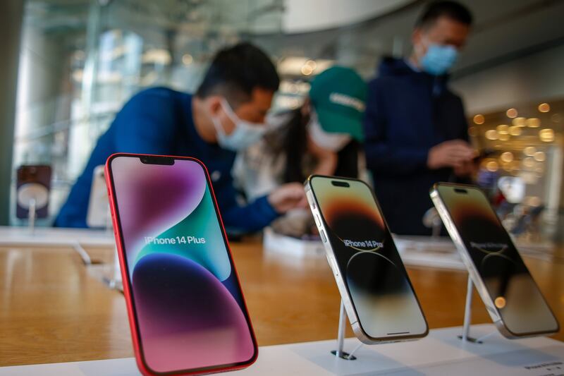 As it emerged Chinese citizens were using Apple's AirDrop to share information, the company limited use of the file-sharing tool, in a move seen as acquiescing to Beijing’s demands. Photograph: Mark R Cristino/EPA