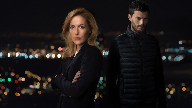 Gillian Anderson and Jamie Dornan in The Fall